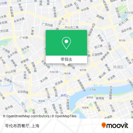哥伦布西餐厅地图