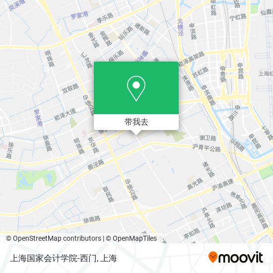 上海国家会计学院-西门地图
