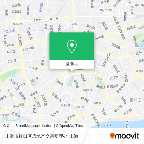 上海市虹口区房地产交易受理处地图