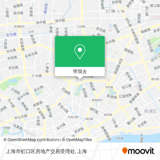 上海市虹口区房地产交易受理处地图