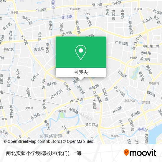 闸北实验小学明德校区(北门)地图