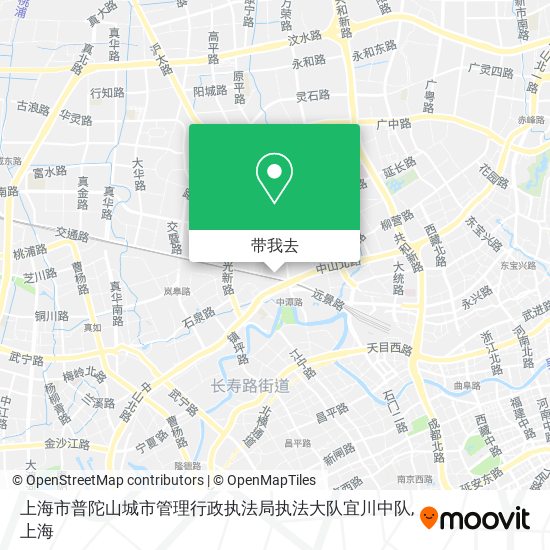 上海市普陀山城市管理行政执法局执法大队宜川中队地图