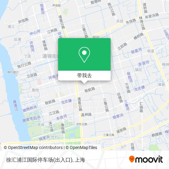 徐汇浦江国际停车场(出入口)地图