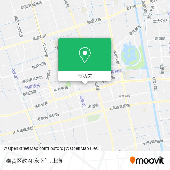 奉贤区政府-东南门地图