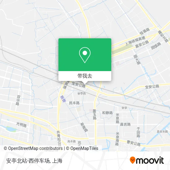 安亭北站-西停车场地图