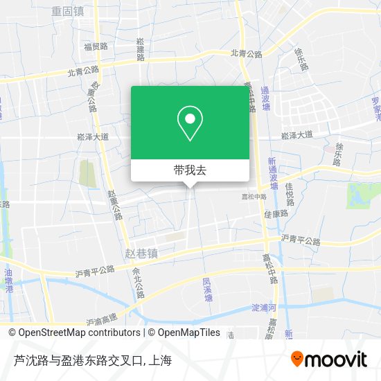 芦沈路与盈港东路交叉口地图