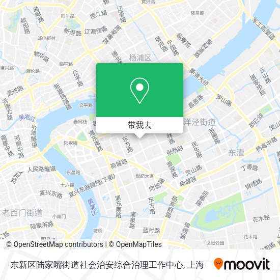 东新区陆家嘴街道社会治安综合治理工作中心地图