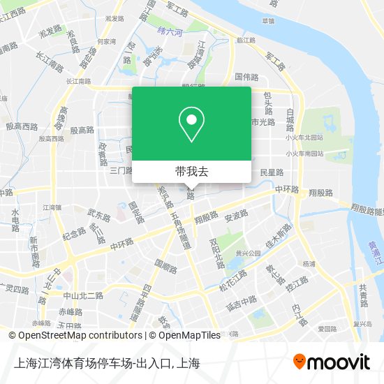 上海江湾体育场停车场-出入口地图