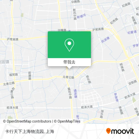 卡行天下上海物流园地图