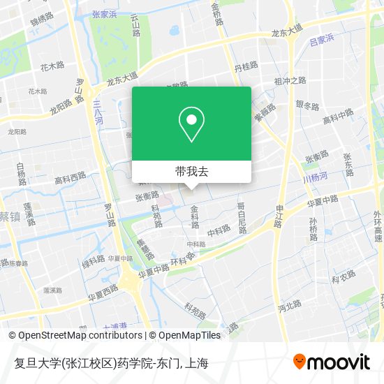 复旦大学(张江校区)药学院-东门地图