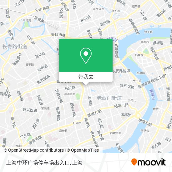 上海中环广场停车场出入口地图