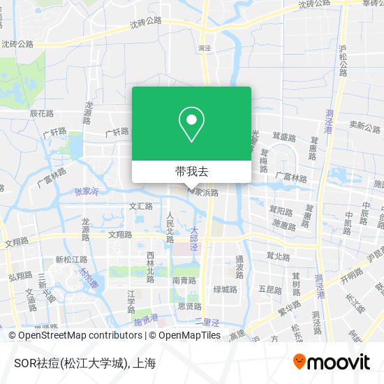 SOR祛痘(松江大学城)地图