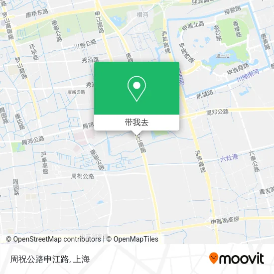 周祝公路申江路地图