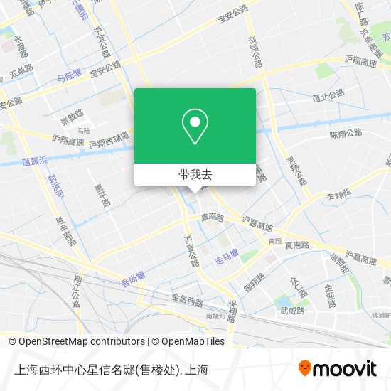 上海西环中心星信名邸(售楼处)地图