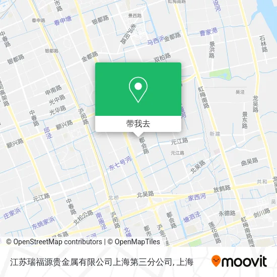 江苏瑞福源贵金属有限公司上海第三分公司地图