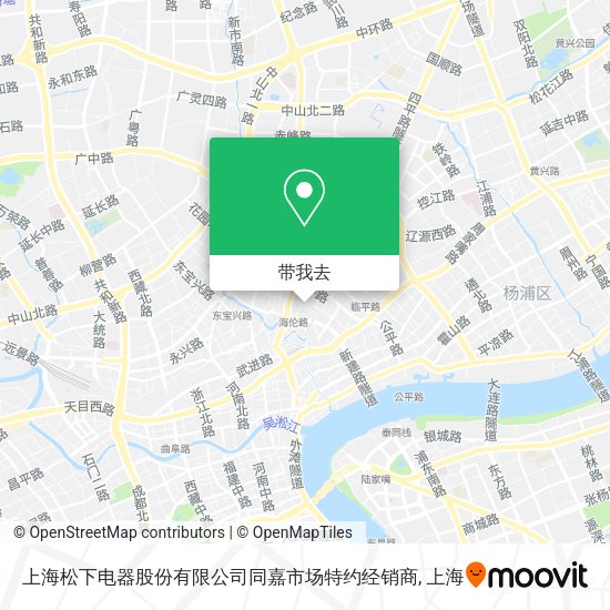 上海松下电器股份有限公司同嘉市场特约经销商地图