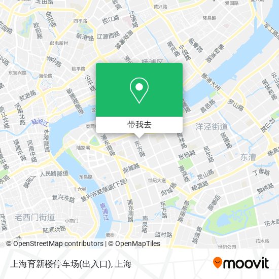 上海育新楼停车场(出入口)地图