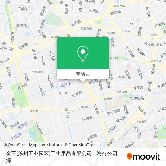 金王(苏州工业园区)卫生用品有限公司上海分公司地图