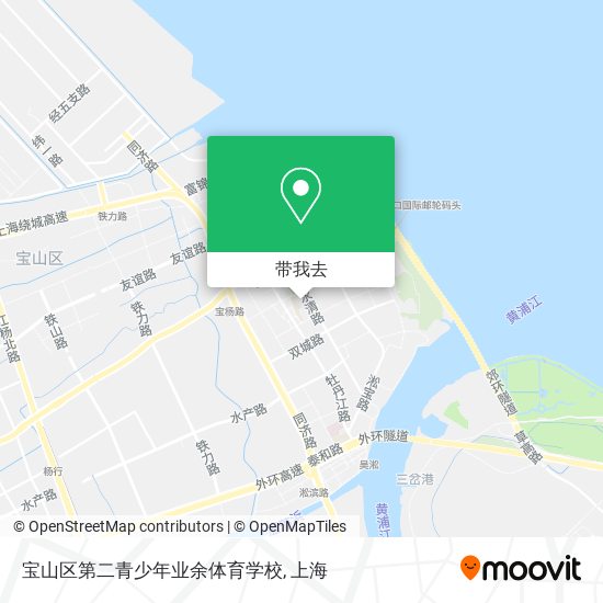 宝山区第二青少年业余体育学校地图