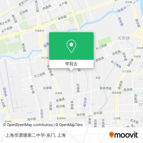 上海市泗塘第二中学-东门地图