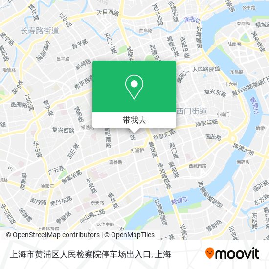 上海市黄浦区人民检察院停车场出入口地图