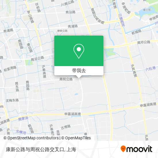 康新公路与周祝公路交叉口地图