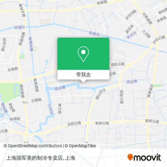 上海国军美的制冷专卖店地图