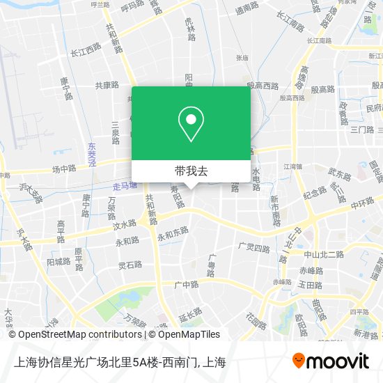 上海协信星光广场北里5A楼-西南门地图