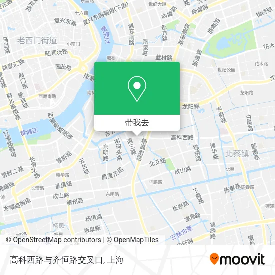 高科西路与齐恒路交叉口地图