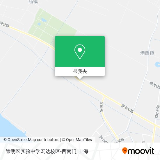 崇明区实验中学宏达校区-西南门地图