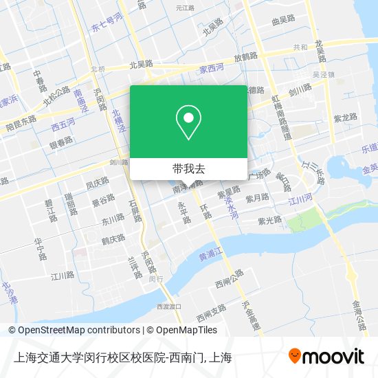 上海交通大学闵行校区校医院-西南门地图