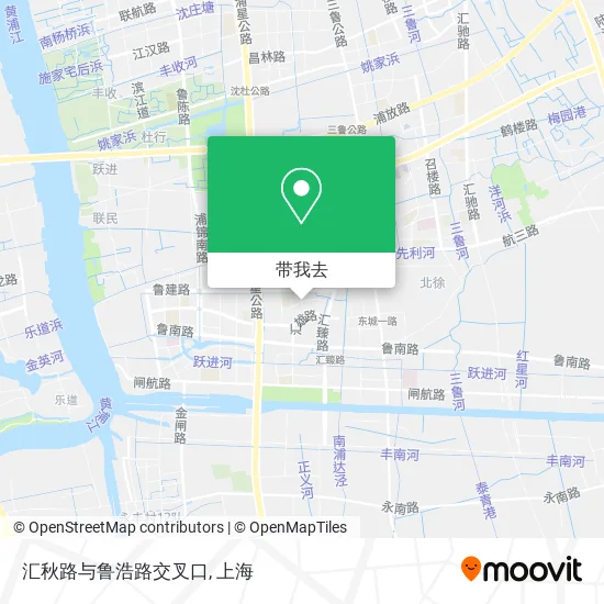 汇秋路与鲁浩路交叉口地图