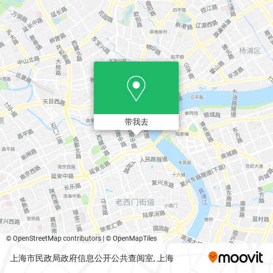 上海市民政局政府信息公开公共查阅室地图