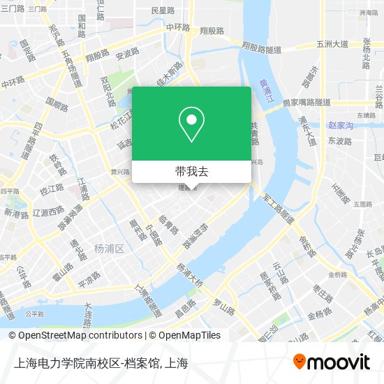 上海电力学院南校区-档案馆地图