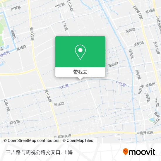 三吉路与周祝公路交叉口地图