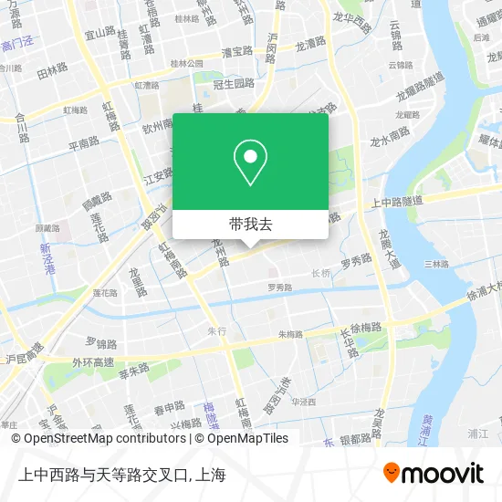 上中西路与天等路交叉口地图