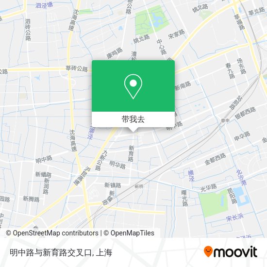明中路与新育路交叉口地图