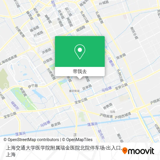 上海交通大学医学院附属瑞金医院北院停车场-出入口地图
