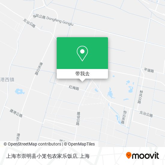 上海市崇明县小笼包农家乐饭店地图