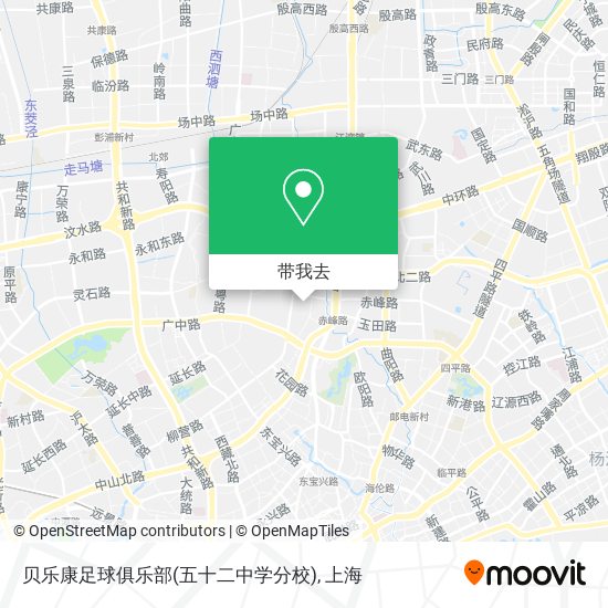 贝乐康足球俱乐部(五十二中学分校)地图