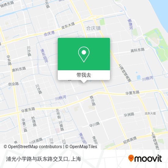 浦光小学路与跃东路交叉口地图