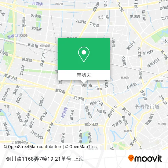铜川路1168弄7幢19-21单号地图