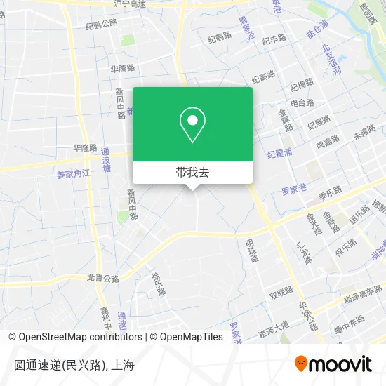 圆通速递(民兴路)地图