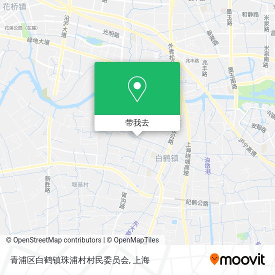 青浦区白鹤镇珠浦村村民委员会地图