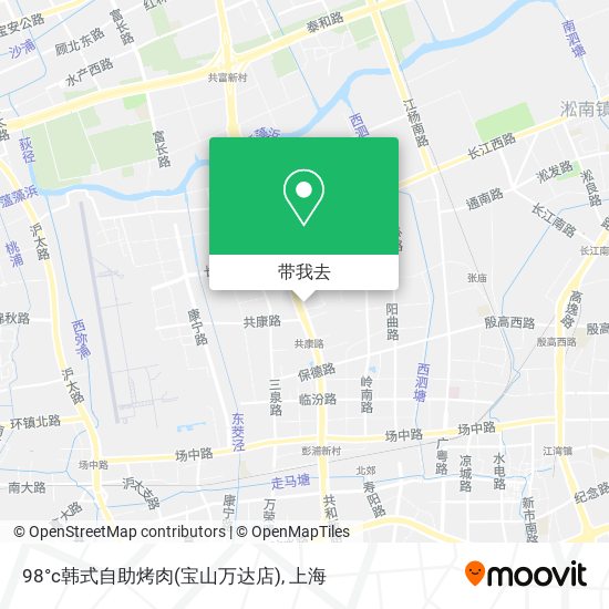 98°c韩式自助烤肉(宝山万达店)地图
