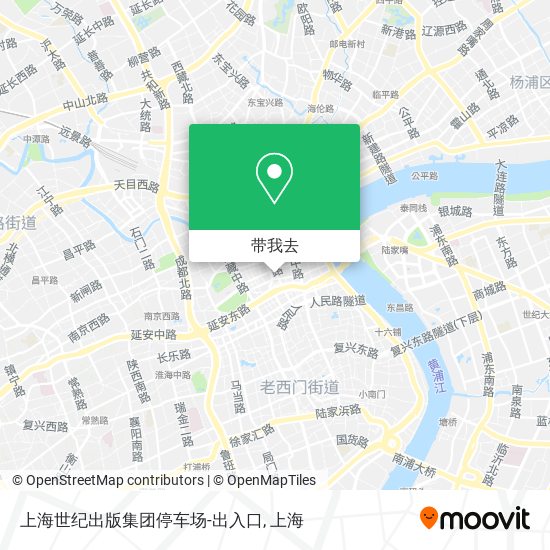上海世纪出版集团停车场-出入口地图