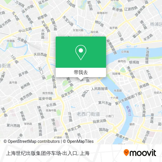 上海世纪出版集团停车场-出入口地图