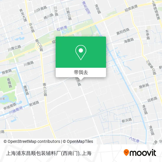 上海浦东昌顺包装辅料厂(西南门)地图