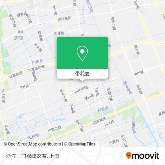 浙江三门双峰茗茶地图