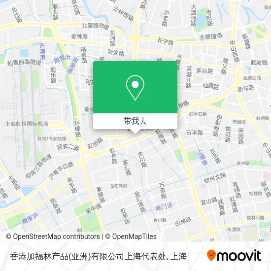 香港加福林产品(亚洲)有限公司上海代表处地图